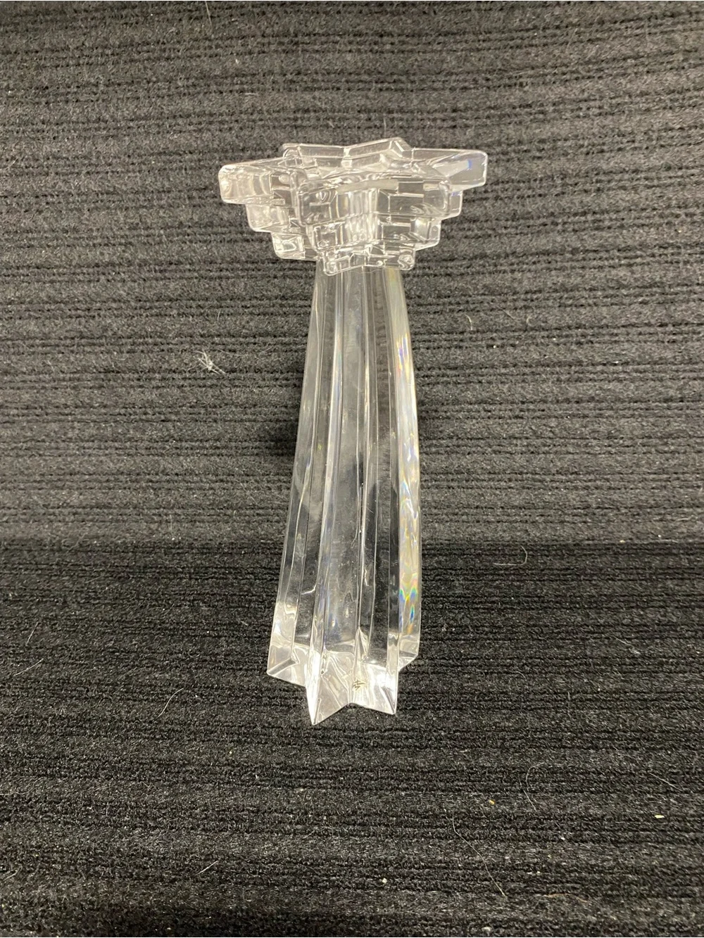 WMF Germany Star Crystal Candle Holder Excellent condition. 8 inches tall.